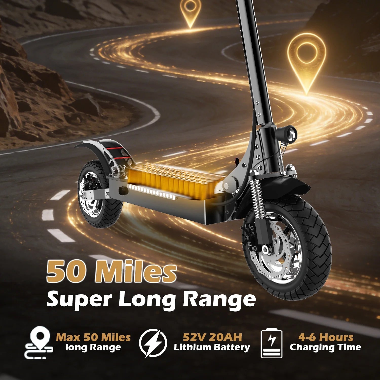 AJOOSOS X750 Adult Electric Scooter,40MPH Max Speed,50Miles Long Rage,Foldable E-Scooter for Commuting,Convinient Remote Control
