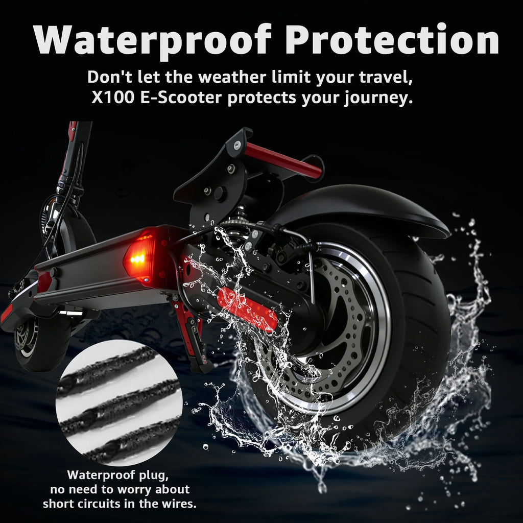 AJOOSOS X100 Electric Scooter Adults, 5600W Dual Motor, 45 mph Max Speed, 50 Miles Range, 10" All-Terrain Tires, Foldable