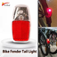 Red LED Bicycle Rear Light, Battery Powered Mudguard Fender Mount Bike Tail Light, Safe Warning Flash Taillight