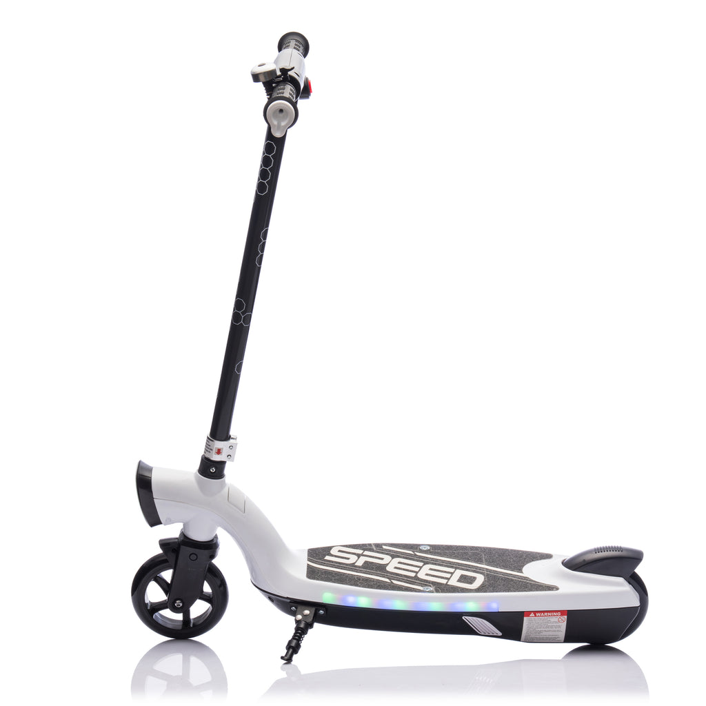 AJOOSOS Electric Scooter for Kids Ages 6+, Max 13 Miles & 7 MPH Speed, Colorful LED Lights