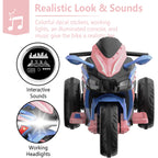AJOOSOS 12V Electric Motorcycle for Kids 3-5 Years Old, 4 MPH Max Speed, 3 Flash Wheels