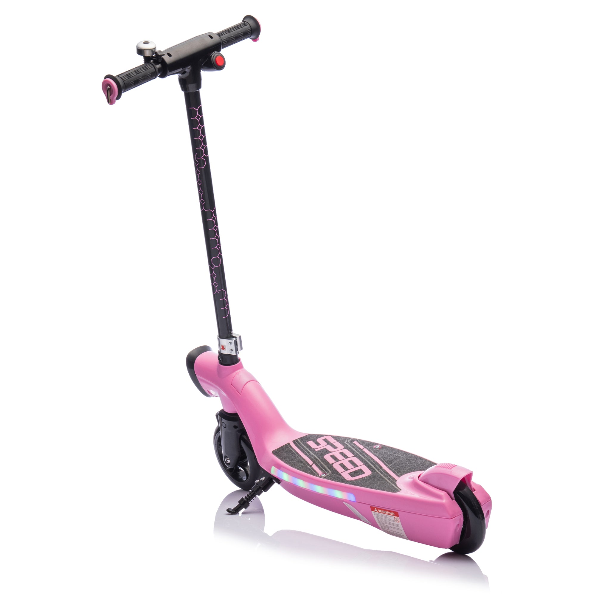 AJOOSOS Electric Scooter for Kids Ages 6+, Max 13 Miles & 7 MPH Speed, Colorful LED Lights