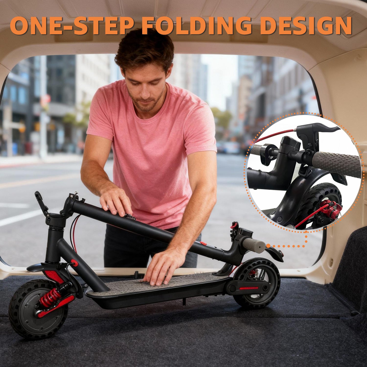 AJOOSOS X2 Electric Scooter for Adults, 36V 500W Motor, 18 MPH Max Speed, 15 Miles Range, Foldable