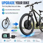iMortor 3 Complete Electric Bike Conversion Kit with Battery, 350W Motor Power, 26" Front Motor Wheel with Tire, Ebike Kit, 25 mph Speed, 32 Miles Long Range, LCD Connection Version
