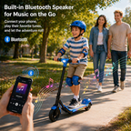 AJOOSOS 24V Electric Scooter for Kids 6-12 Years Powered Ride-On with 150W Motor, 9 mph Max Speed