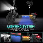 AJOOSOS X500 Dual Motor Electric Scooter with Seat, 2000W Powerful Motor, 40 MPH Fast Speed & 40 Miles Long Range