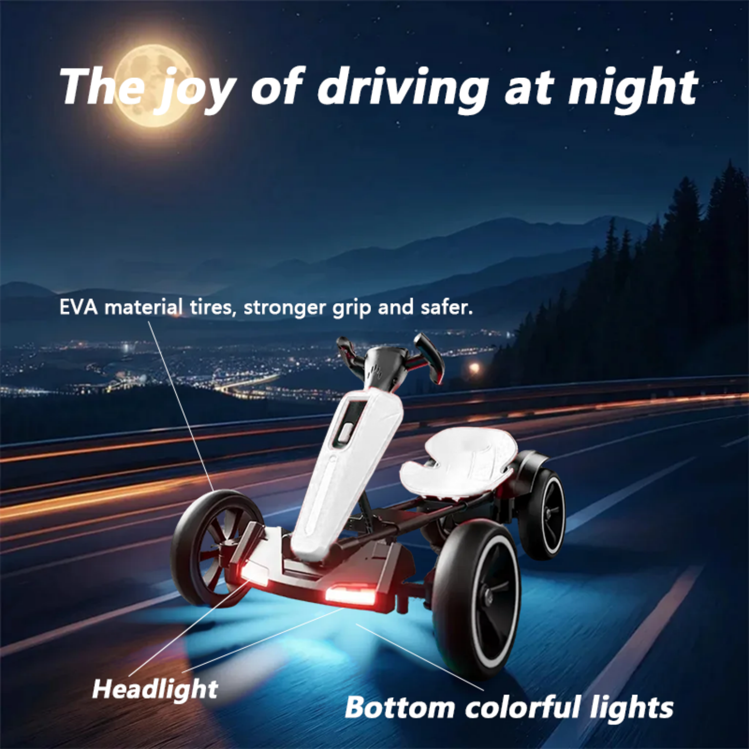 AJOOSOS 12V Metal Go Karts for Kids 3-6 Years Powered Ride-On with 400W*2 Motors 5 mph Max Speed