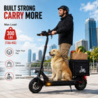 AJOOSOS X48 Electric Scooter with Seat, 48V 1000W Motor Power, 35 mph Max Speed, Foldable