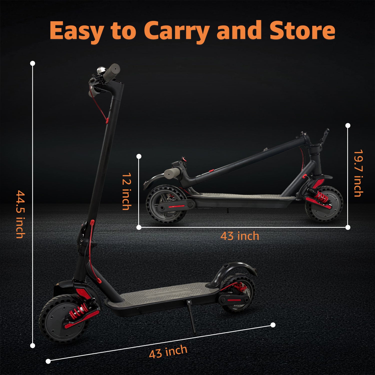 AJOOSOS X2 Electric Scooter for Adults, 36V 500W Motor, 18 MPH Max Speed, 15 Miles Range, Foldable